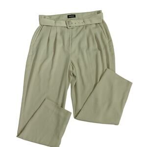 Express Tan Wide Leg Pants with Relaxed Fit